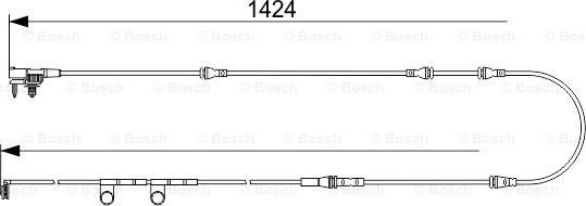 BOSCH 1 987 473 563 - Сигнализатор, износ тормозных колодок autospares.lv