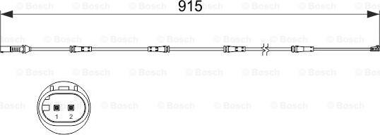 BOSCH 1 987 473 509 - Сигнализатор, износ тормозных колодок autospares.lv