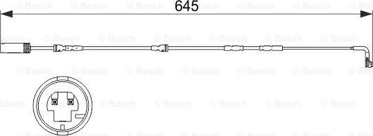 BOSCH 1 987 473 504 - Сигнализатор, износ тормозных колодок autospares.lv