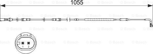 BOSCH 1 987 473 506 - Сигнализатор, износ тормозных колодок autospares.lv