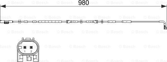 BOSCH 1 987 473 502 - Сигнализатор, износ тормозных колодок autospares.lv