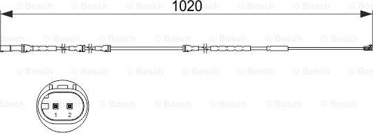 BOSCH 1 987 473 510 - Сигнализатор, износ тормозных колодок autospares.lv