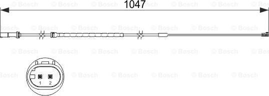 BOSCH 1 987 473 512 - Сигнализатор, износ тормозных колодок autospares.lv