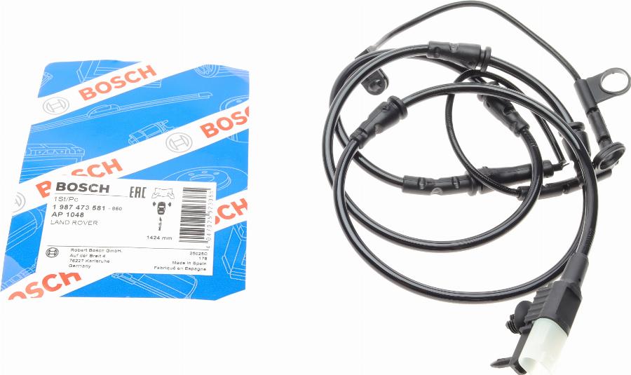 BOSCH 1 987 473 581 - Сигнализатор, износ тормозных колодок autospares.lv