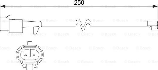 BOSCH 1 987 473 536 - Сигнализатор, износ тормозных колодок autospares.lv