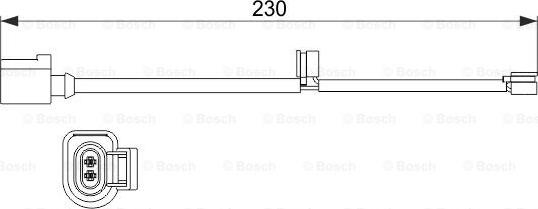 BOSCH 1 987 473 531 - Сигнализатор, износ тормозных колодок autospares.lv