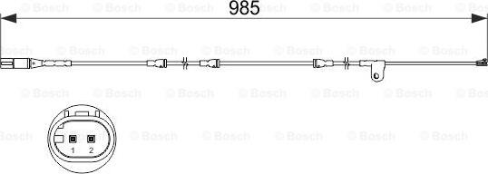 BOSCH 1 987 473 520 - Сигнализатор, износ тормозных колодок autospares.lv