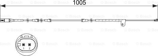 BOSCH 1 987 473 521 - Сигнализатор, износ тормозных колодок autospares.lv