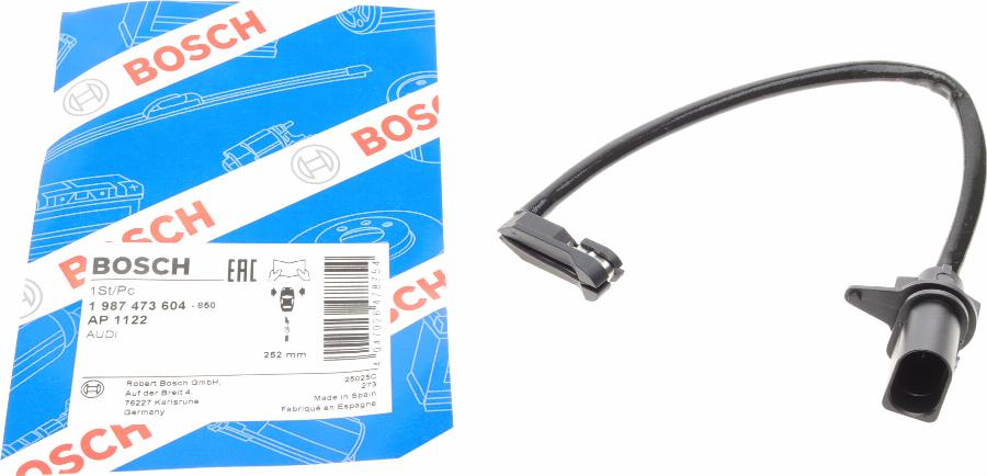 BOSCH 1 987 473 604 - Сигнализатор, износ тормозных колодок autospares.lv