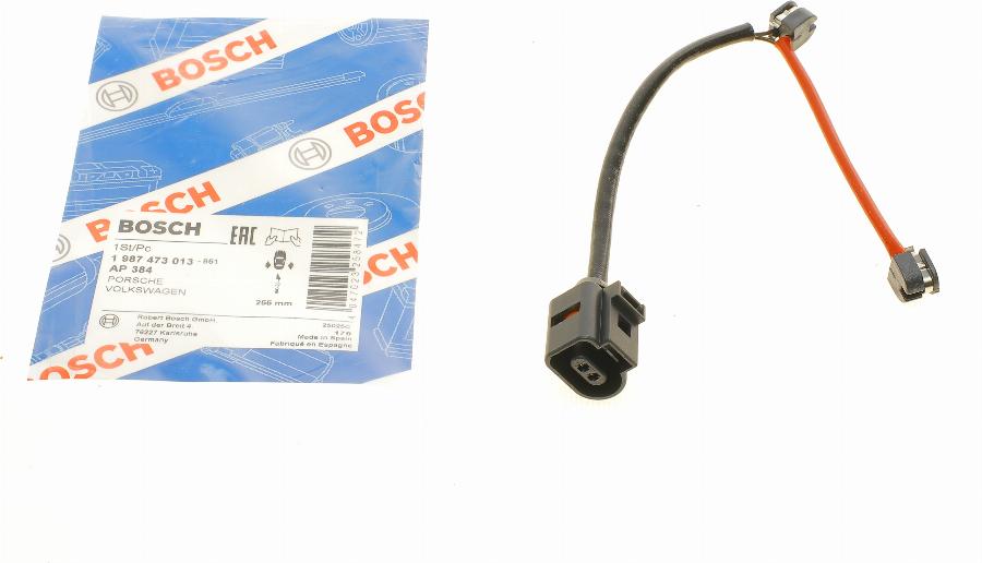 BOSCH 1 987 473 013 - Сигнализатор, износ тормозных колодок autospares.lv