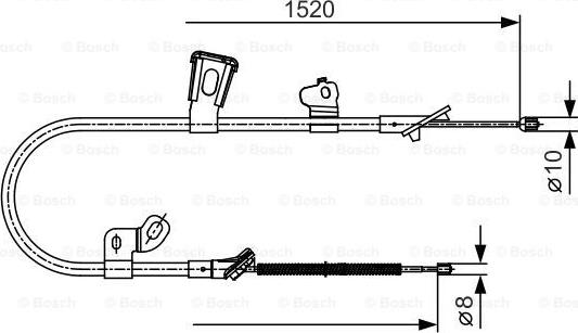 BOSCH 1 987 477 918 - Тросик, cтояночный тормоз autospares.lv