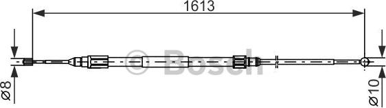 BOSCH 1 987 477 987 - Тросик, cтояночный тормоз autospares.lv