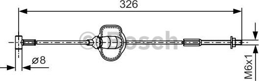 BOSCH 1 987 477 929 - Тросик, cтояночный тормоз autospares.lv