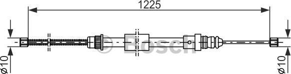 BOSCH 1 987 477 461 - Тросик, cтояночный тормоз autospares.lv