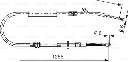 BOSCH 1 987 477 533 - Тросик, cтояночный тормоз autospares.lv