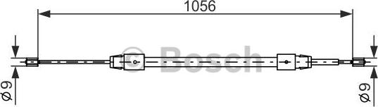 BOSCH 1 987 477 692 - Тросик, cтояночный тормоз autospares.lv