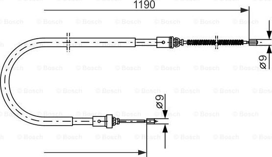 BOSCH 1 987 477 650 - Тросик, cтояночный тормоз autospares.lv