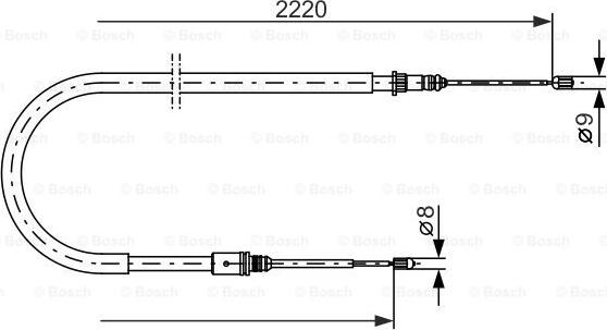 BOSCH 1 987 477 652 - Тросик, cтояночный тормоз autospares.lv