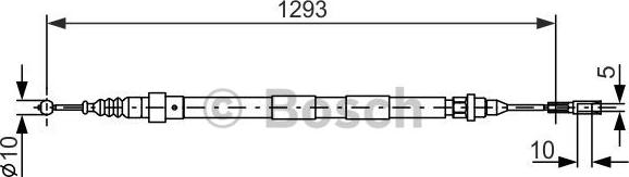 BOSCH 1 987 477 630 - Тросик, cтояночный тормоз autospares.lv