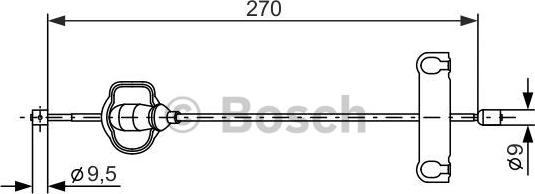 BOSCH 1 987 477 631 - Тросик, cтояночный тормоз autospares.lv