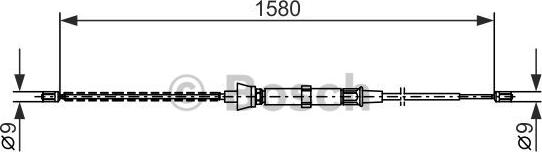 BOSCH 1 987 477 678 - Тросик, cтояночный тормоз autospares.lv