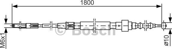 BOSCH 1 987 477 165 - Тросик, cтояночный тормоз autospares.lv