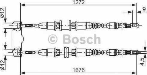 Parts-Mall PTC-042 - Тросик, cтояночный тормоз autospares.lv