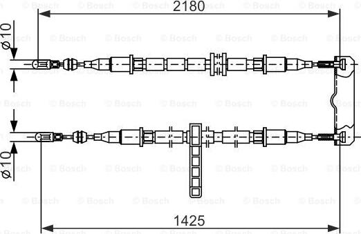 BOSCH 1 987 477 895 - Тросик, cтояночный тормоз autospares.lv