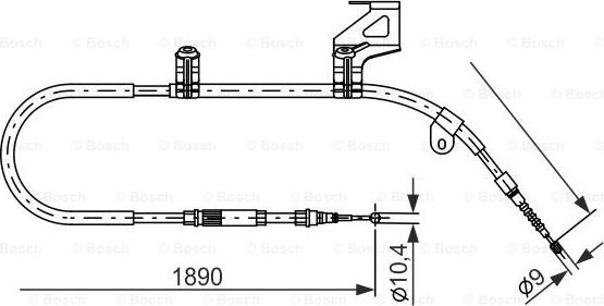 BOSCH 1 987 477 804 - Тросик, cтояночный тормоз autospares.lv