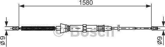 BOSCH 1 987 477 806 - Тросик, cтояночный тормоз autospares.lv