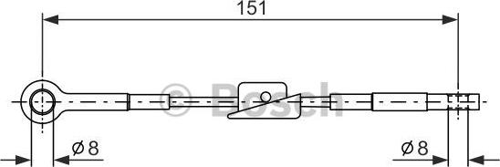 BOSCH 1 987 477 367 - Тросик, cтояночный тормоз autospares.lv