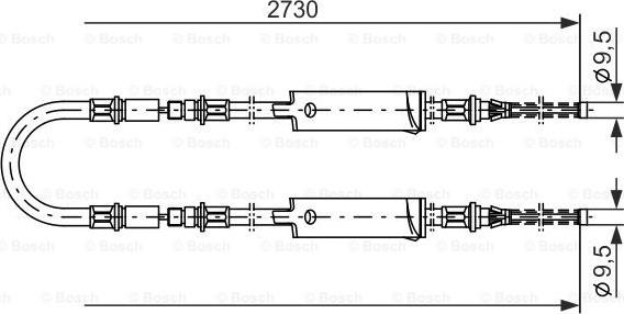 BOSCH 1 987 477 370 - Тросик, cтояночный тормоз autospares.lv