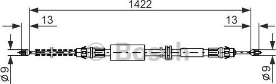 BOSCH 1 987 477 373 - Тросик, cтояночный тормоз autospares.lv