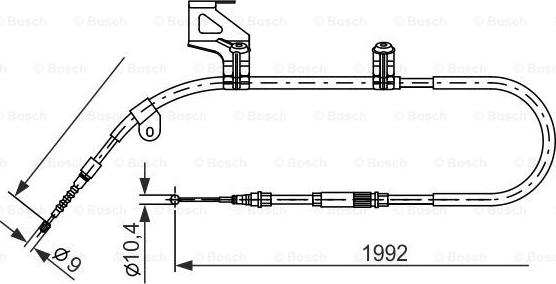 BOSCH 1 987 477 244 - Тросик, cтояночный тормоз autospares.lv