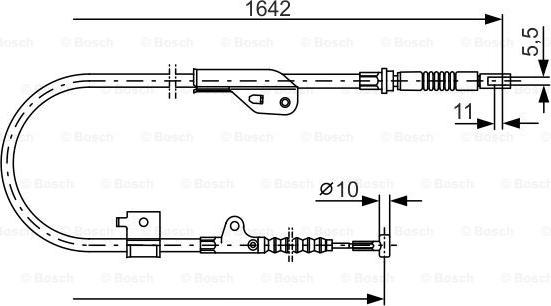 BOSCH 1 987 477 760 - Тросик, cтояночный тормоз autospares.lv