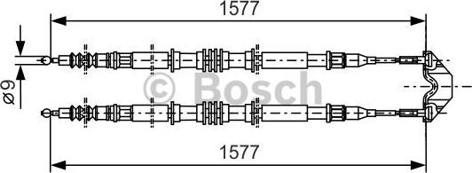 BOSCH 1 987 477 767 - Тросик, cтояночный тормоз autospares.lv