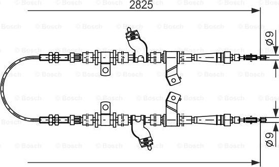 BOSCH 1 987 477 718 - Тросик, cтояночный тормоз autospares.lv