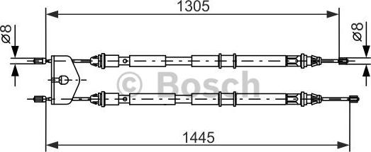 BOSCH 1 987 477 732 - Тросик, cтояночный тормоз autospares.lv