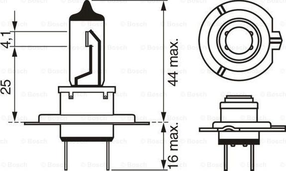 BOSCH 1 987 301 441 - Лампа накаливания, фара дальнего света autospares.lv