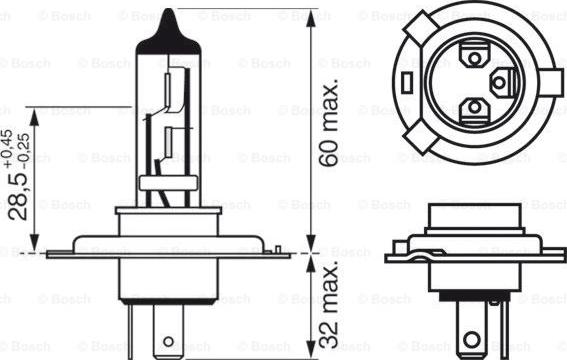 BOSCH 1 987 301 425 - Лампа накаливания, фара дальнего света autospares.lv