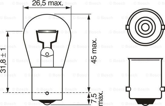 BOSCH 1 987 302 501 - Лампа накаливания, фонарь указателя поворота autospares.lv