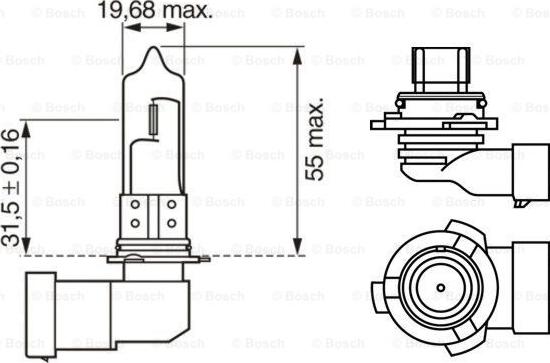 BOSCH 1 987 301 132 - Лампа накаливания, фара дальнего света autospares.lv