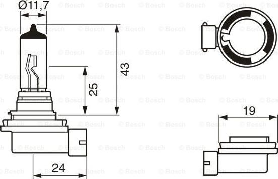 BOSCH 1 987 302 481 - Лампа накаливания, фара дальнего света autospares.lv