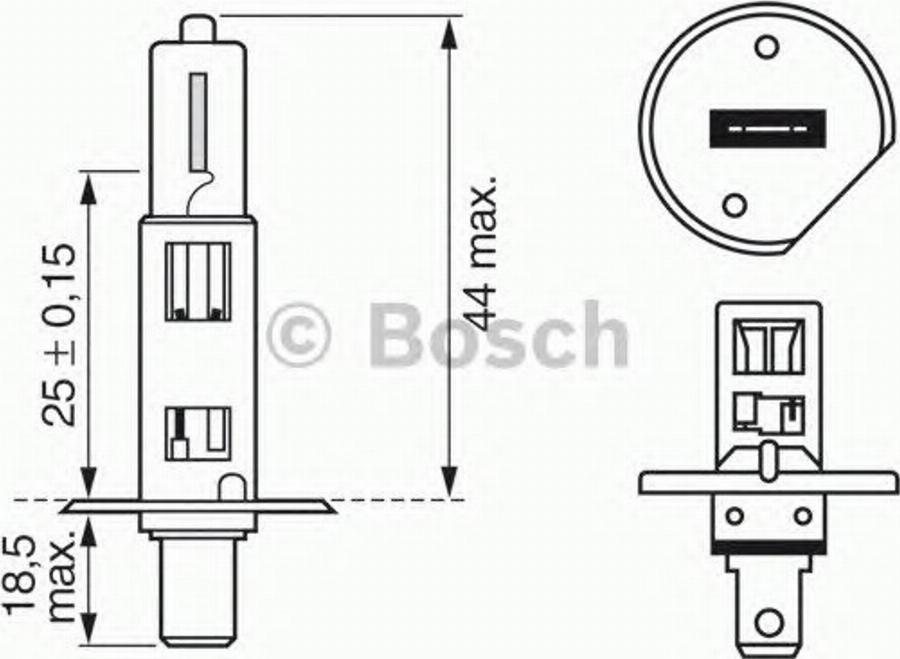 BOSCH 1987302013 - Лампа накаливания, фара дальнего света autospares.lv