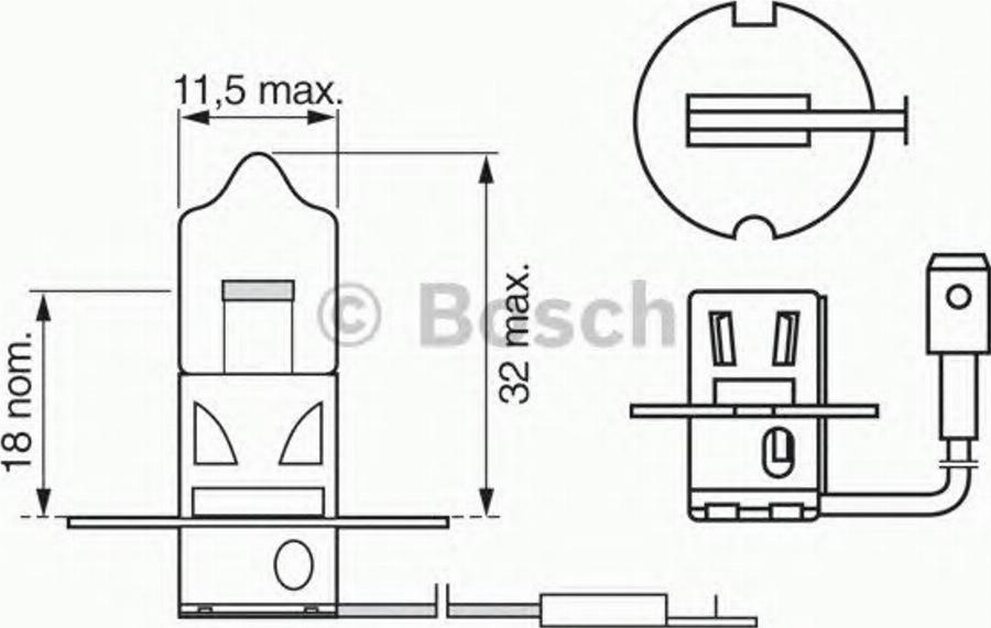 BOSCH 1987302033 - Лампа накаливания, противотуманная фара autospares.lv