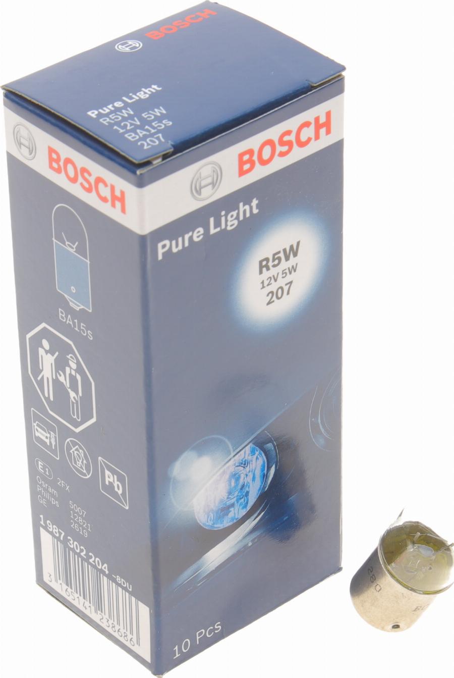 BOSCH 1 987 302 204 - Лампа накаливания, фонарь указателя поворота autospares.lv