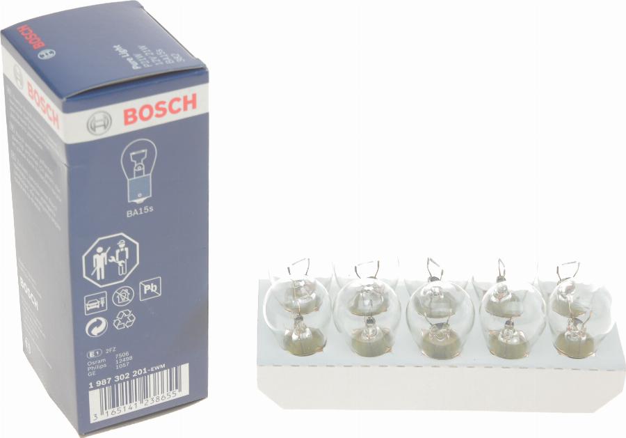 BOSCH 1 987 302 201 - Лампа накаливания, фонарь указателя поворота autospares.lv