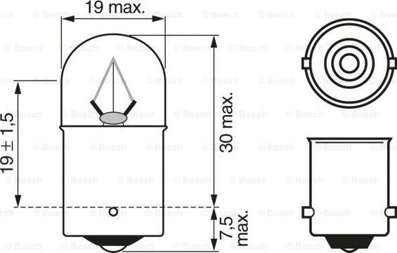 BOSCH 1 987 302 706 - Лампа накаливания, задний габаритный фонарь autospares.lv