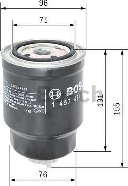 BOSCH 1 457 434 439 - Топливный фильтр autospares.lv