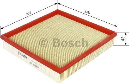 BOSCH 1 457 433 697 - Воздушный фильтр, двигатель autospares.lv